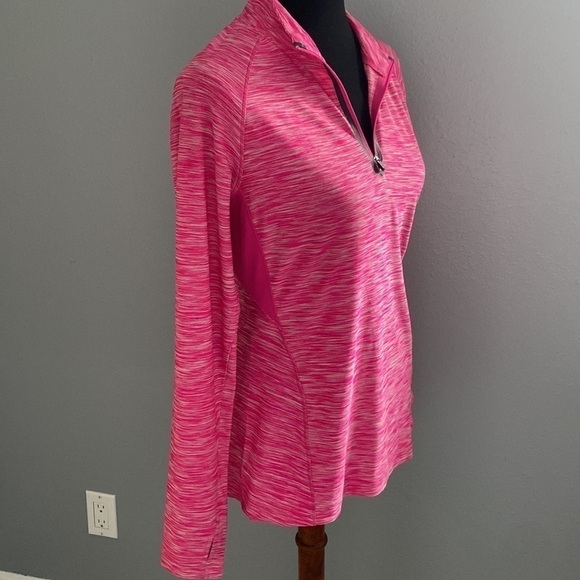 Pink marl half zip athletic dri fit jacket top Medium - Picture 4 of 12